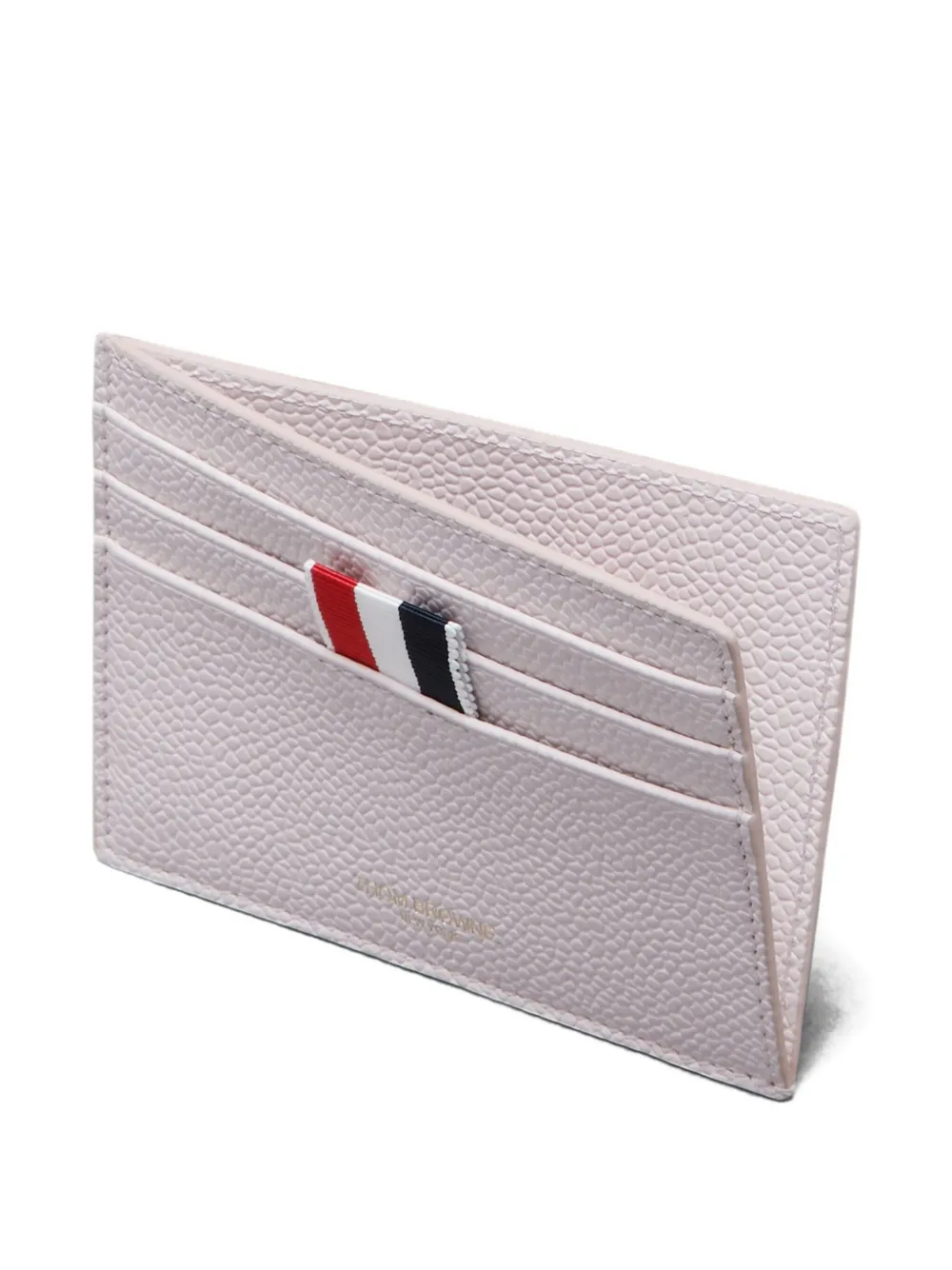Thom Browne pebble grained card holder Wit