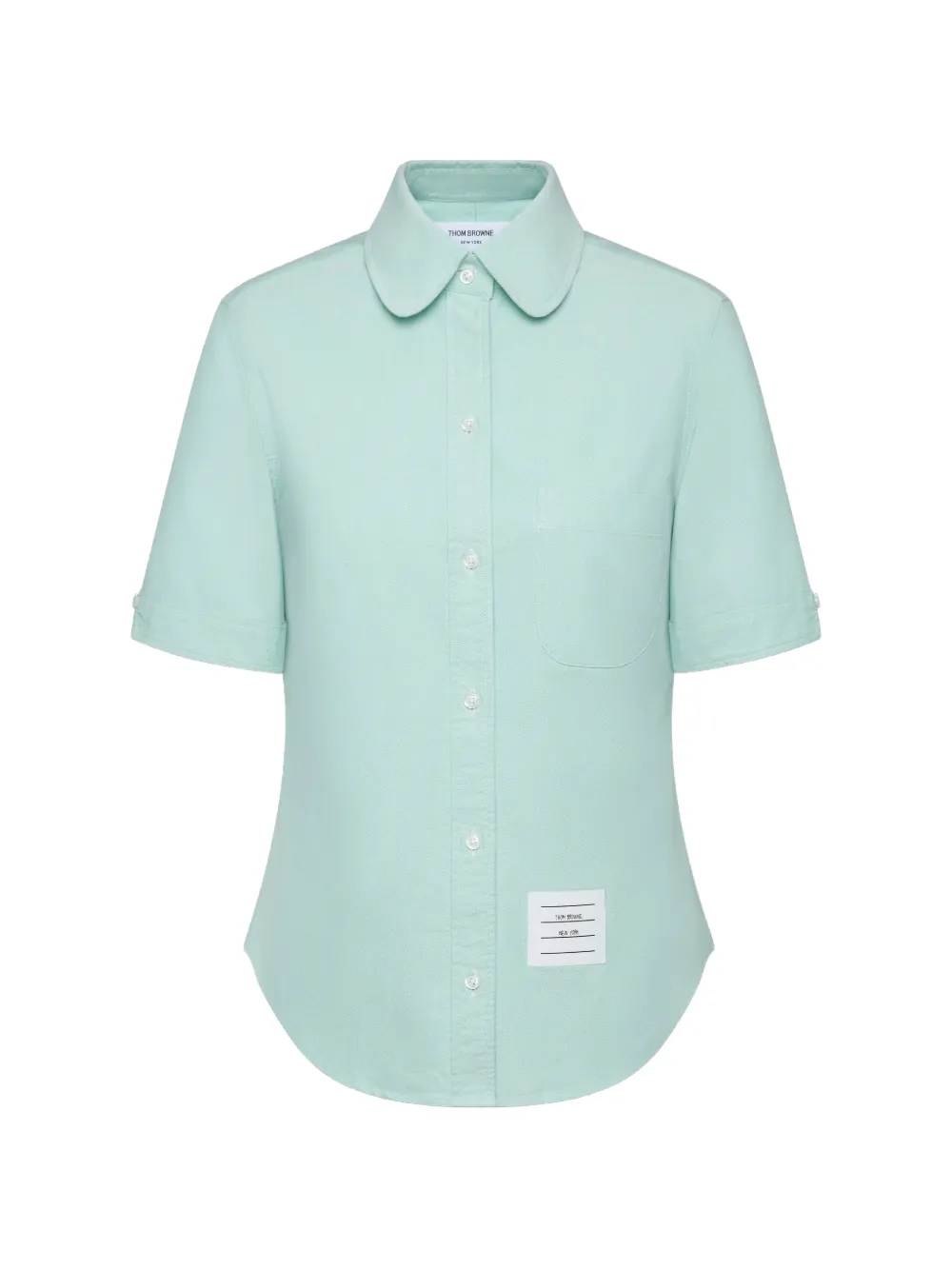 Thom Browne oxford round-collar shirt - Blue
