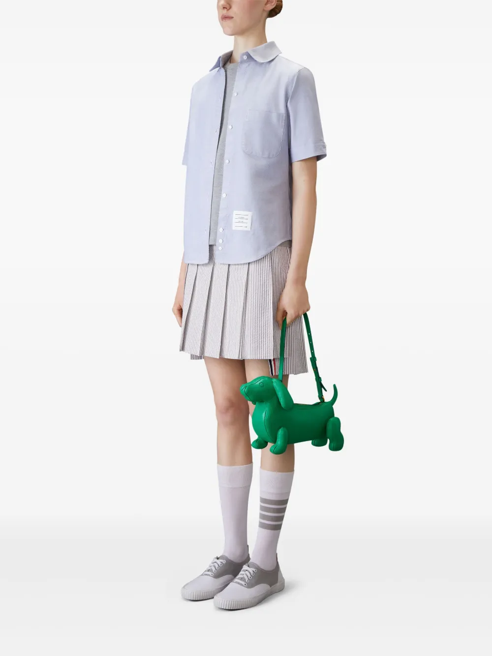  Thom Browne Hector Dachshund Shoulder Bag - Green 