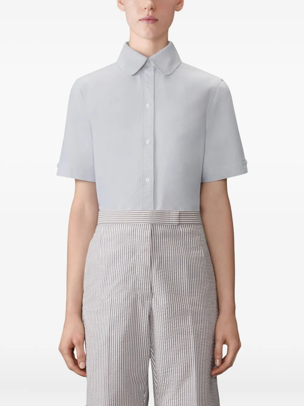 Thom Browne oxford short-sleeve shirt Grijs
