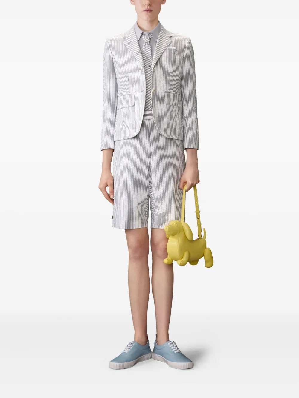 Thom Browne oxford short-sleeve shirt Grijs