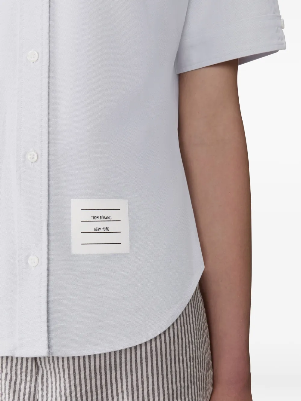 Thom Browne oxford short-sleeve shirt Grijs
