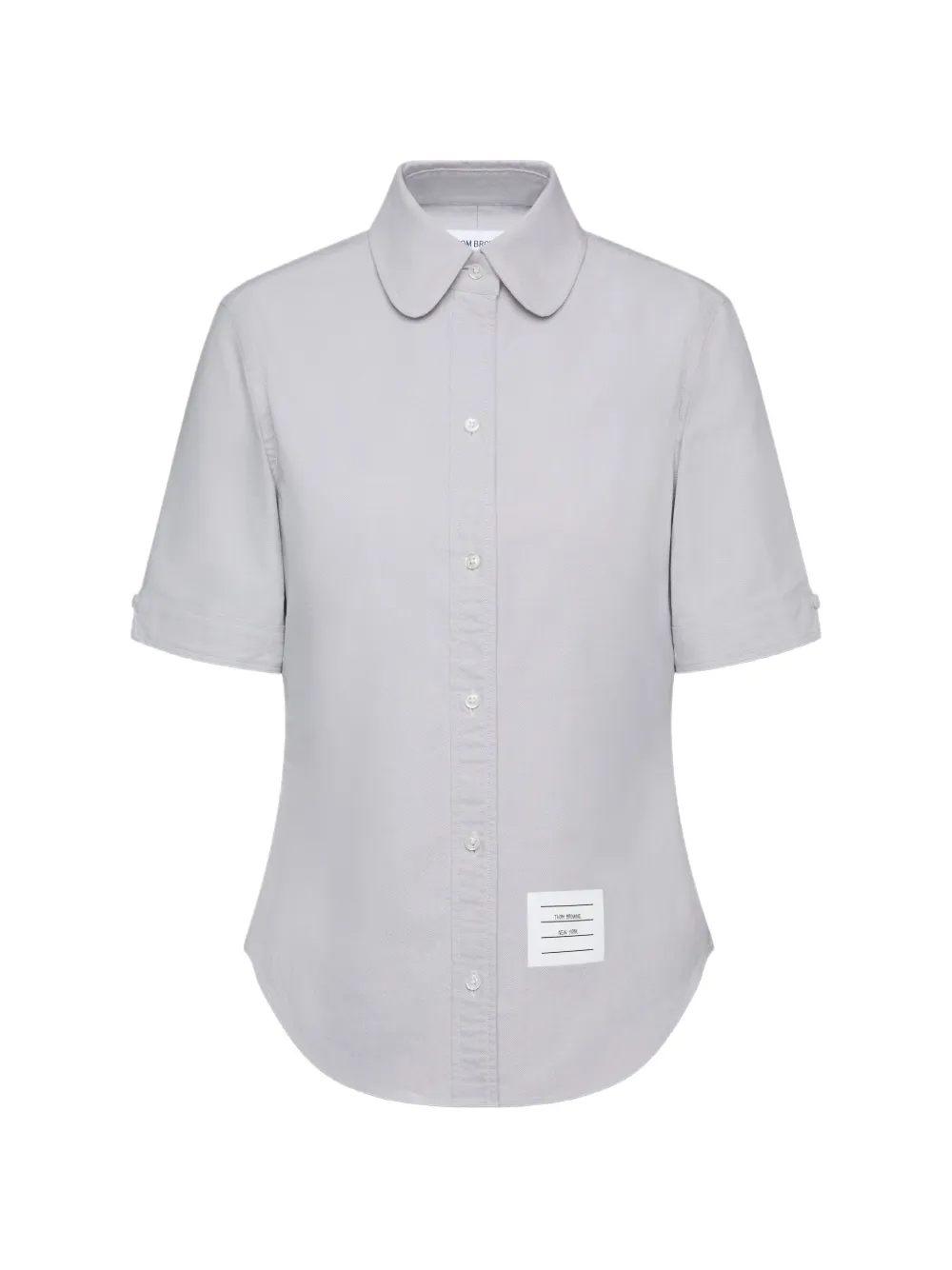 Thom Browne Oxford blouse met korte mouwen Grijs