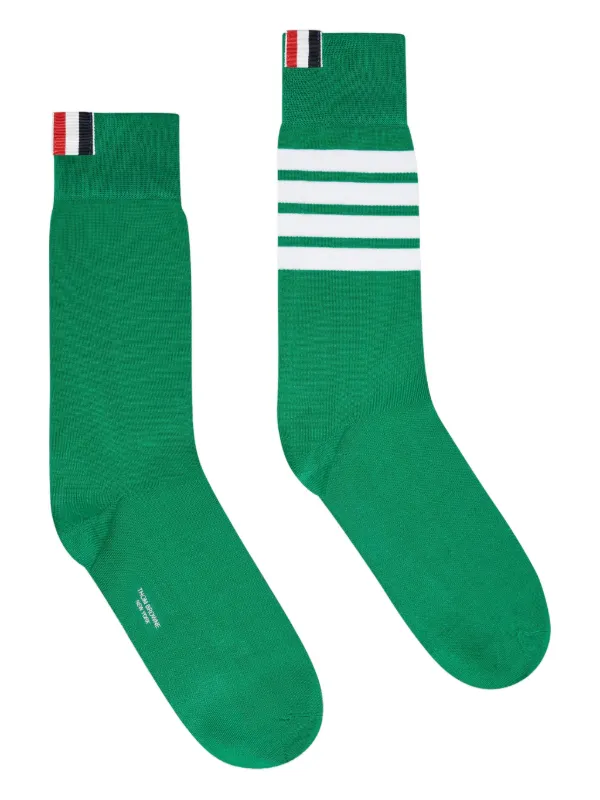 thom browne  4barソックス Thom Browne 4BAR 靴下 | グリーン | FARFETCH JP