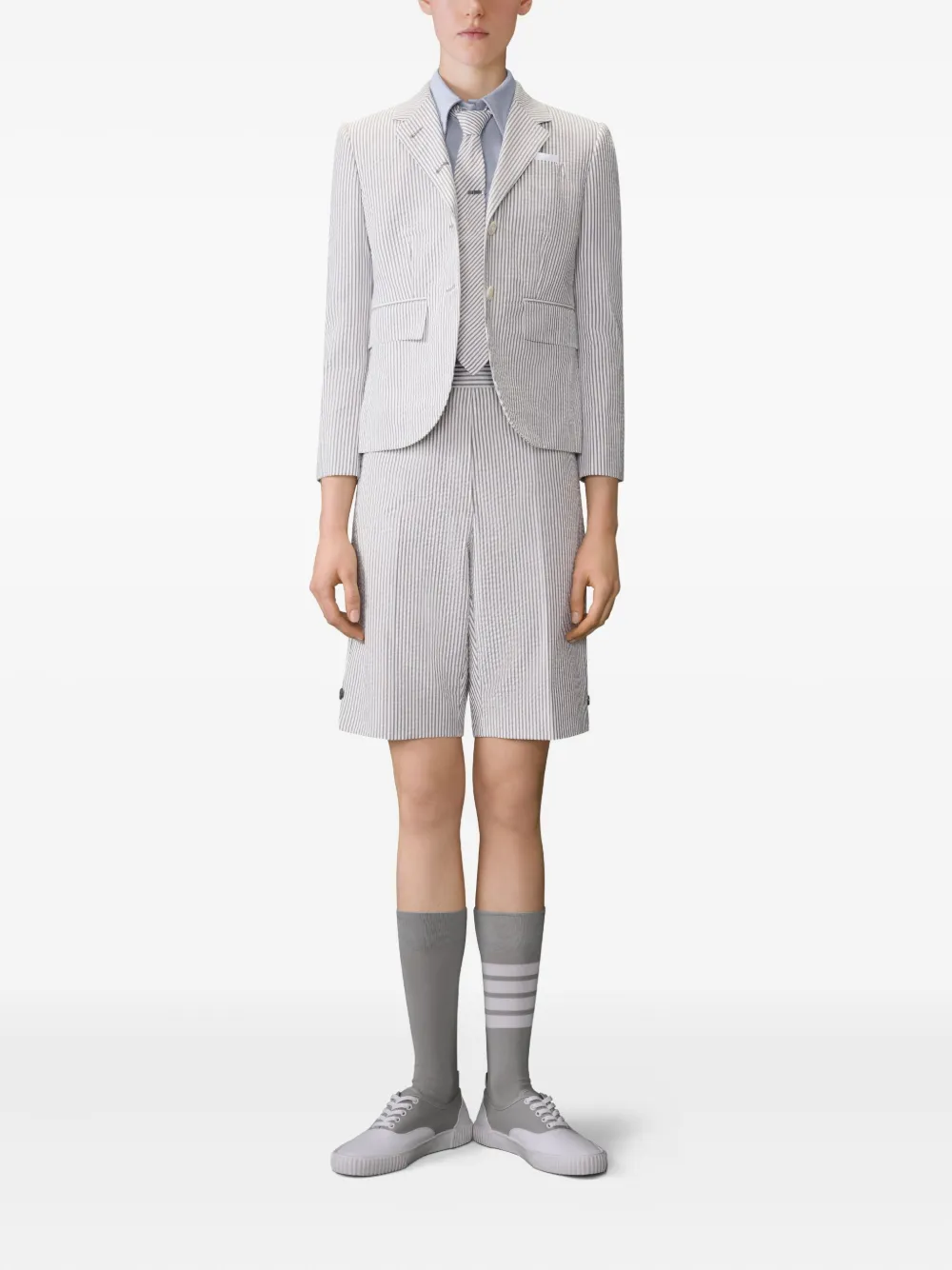 Thom Browne oxford short-sleeve shirt Blauw