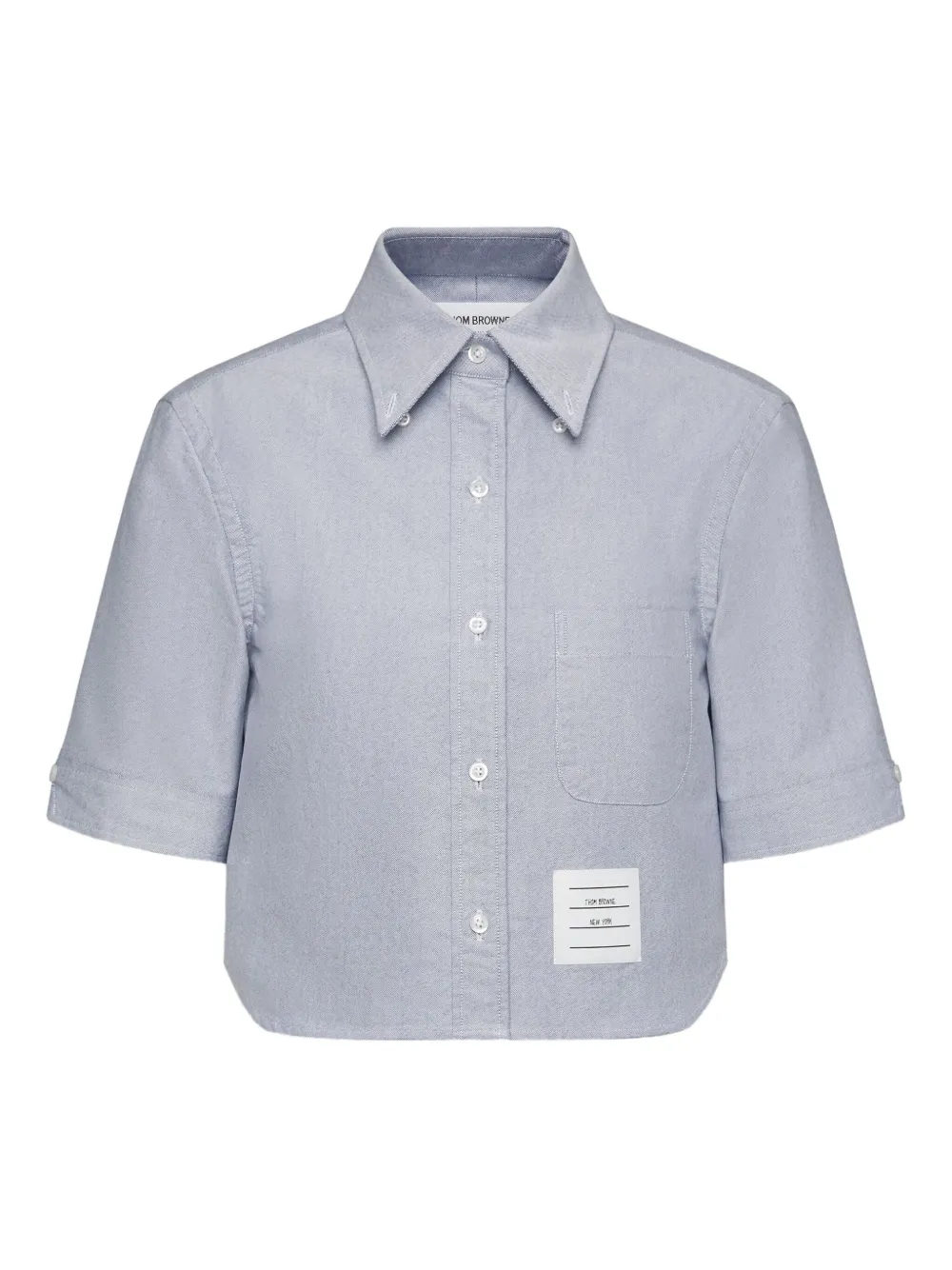 Thom Browne oxford short-sleeve shirt Blauw