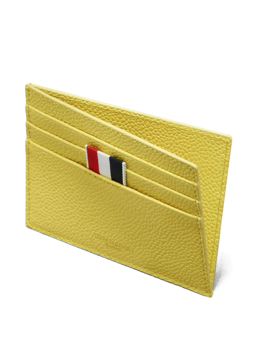 Thom Browne pebble-grain card holder Geel