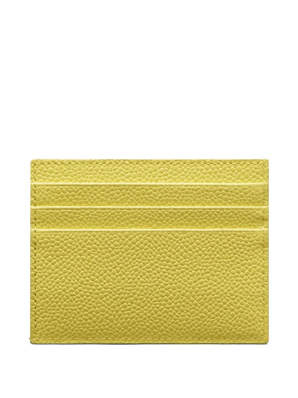 Thom Browne pebble-grain card holder Geel