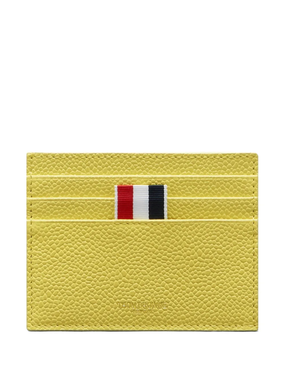 Thom Browne pebble-grain card holder Geel