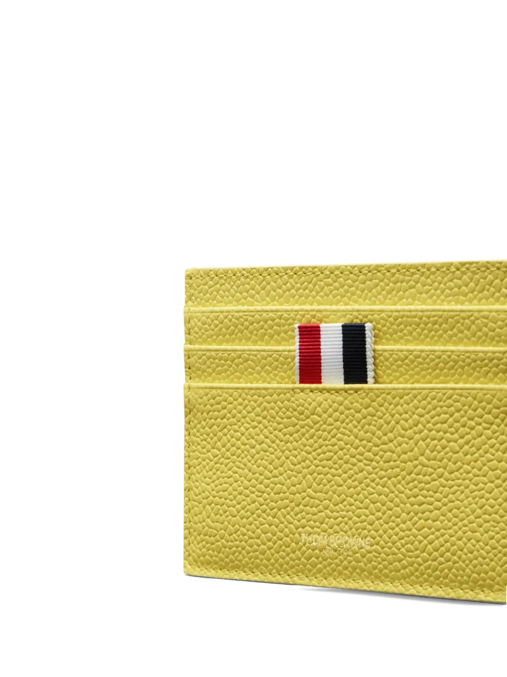 Thom Browne pebble-grain card holder Geel