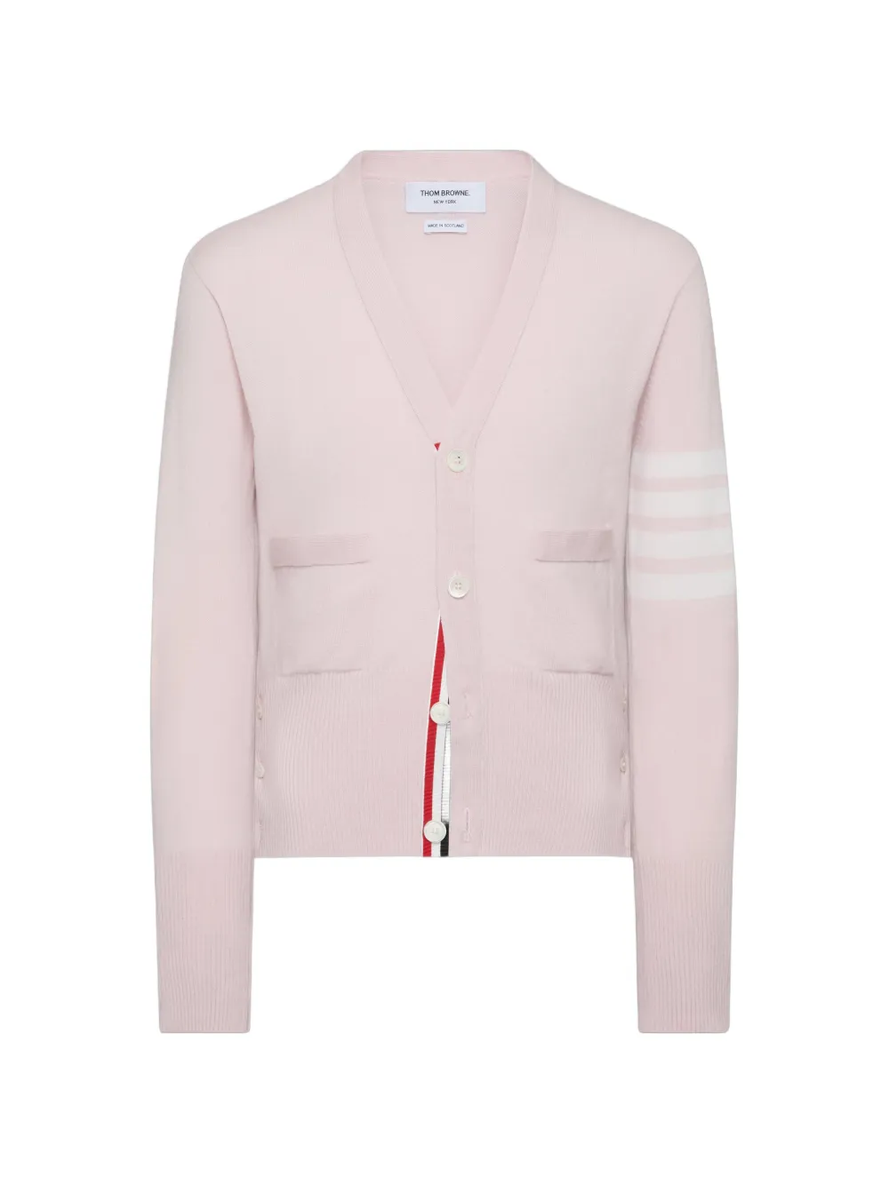 Thom Browne 4-Bar klassiek kasjmier vest met V-hals Roze