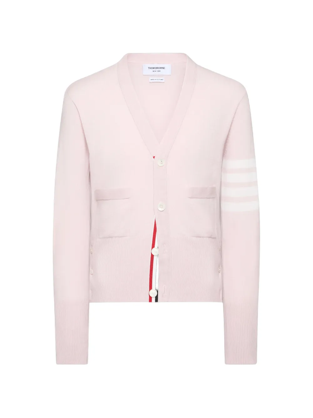 Thom Browne four-bar V-neck cardigan - Rosa