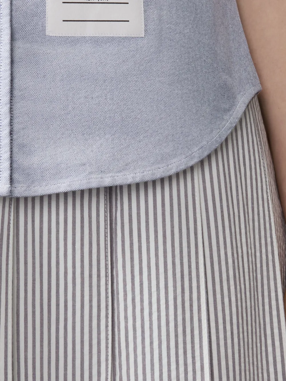Thom Browne round-collar short-sleeve shirt Grijs