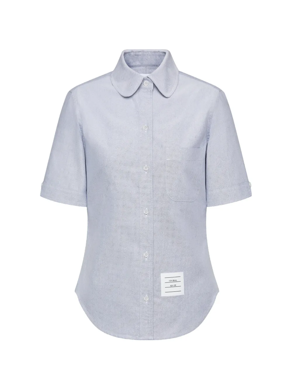 Thom Browne Oxford blouse met korte mouwen Grijs