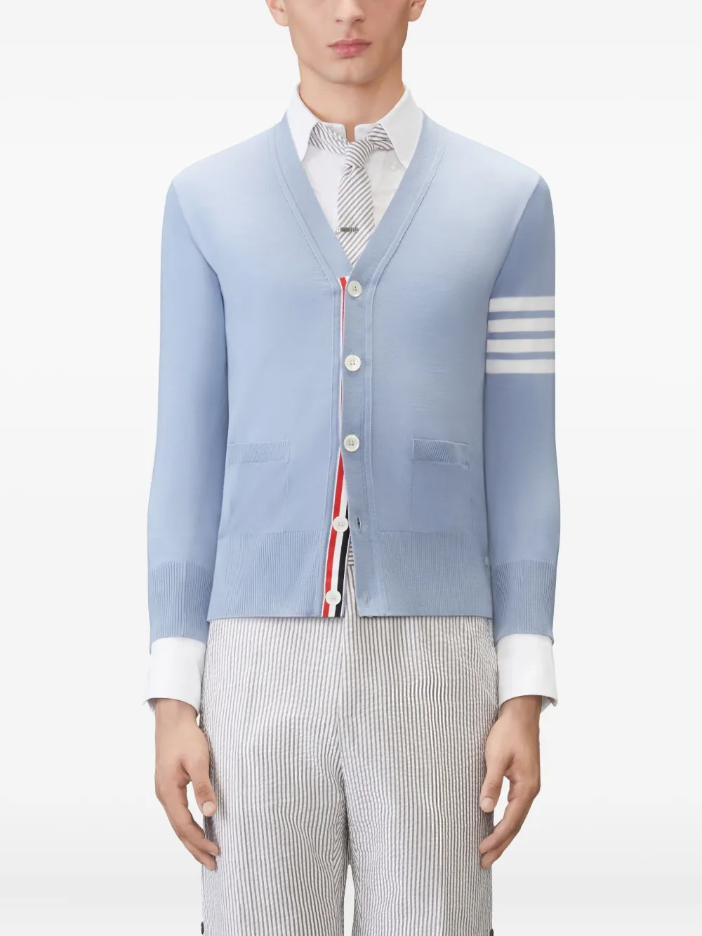 Thom Browne Geribbeld vest met mouwdetail Blauw