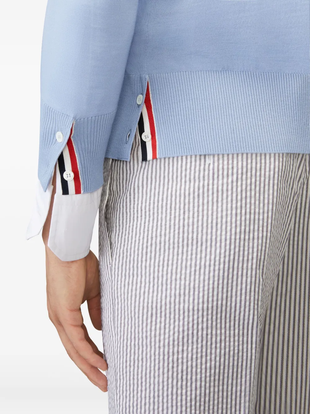 Thom Browne Geribbeld vest met mouwdetail Blauw