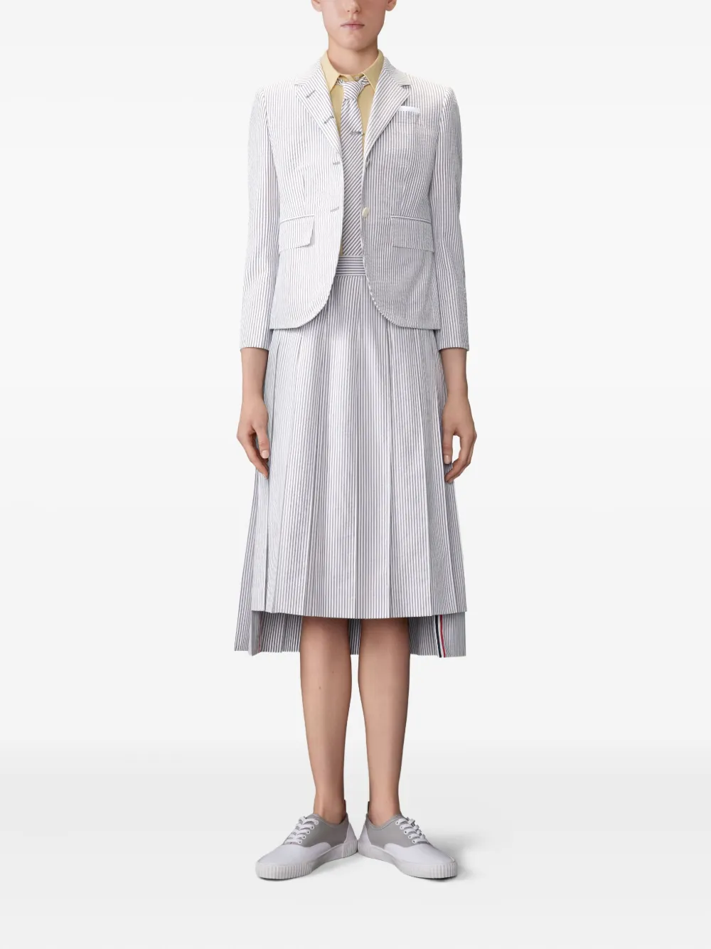 Thom Browne pach-pocket short-sleeve shirt Geel