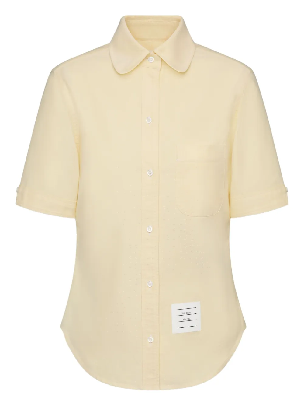 Thom Browne pach-pocket short-sleeve shirt Geel