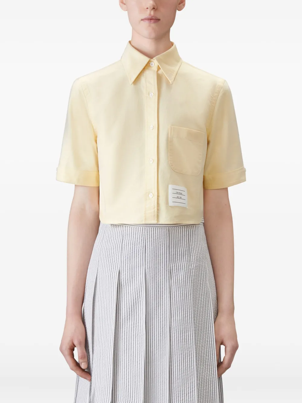 Thom Browne blouse met korte mouwen Geel