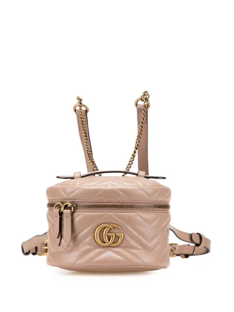 Gucci Pre-Owned 2016-2025 GG Marmont Round Matelasse Leather backpack