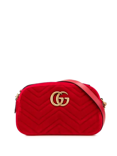 Gucci Pre-Owned маленькая сумка через плечо GG Marmont Matelasse Velvet (2016-2025 годы)