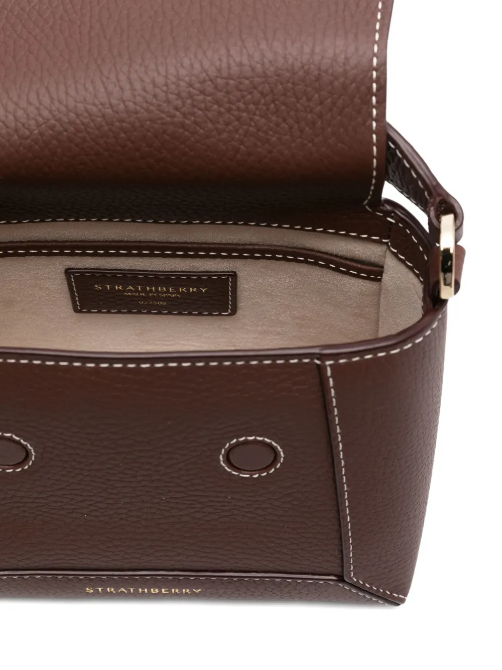 Strathberry Nano Mosaic Leather Bar-detail Tote Bag