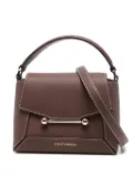 Strathberry nano Mosaic leather bar-detail tote bag - Brown