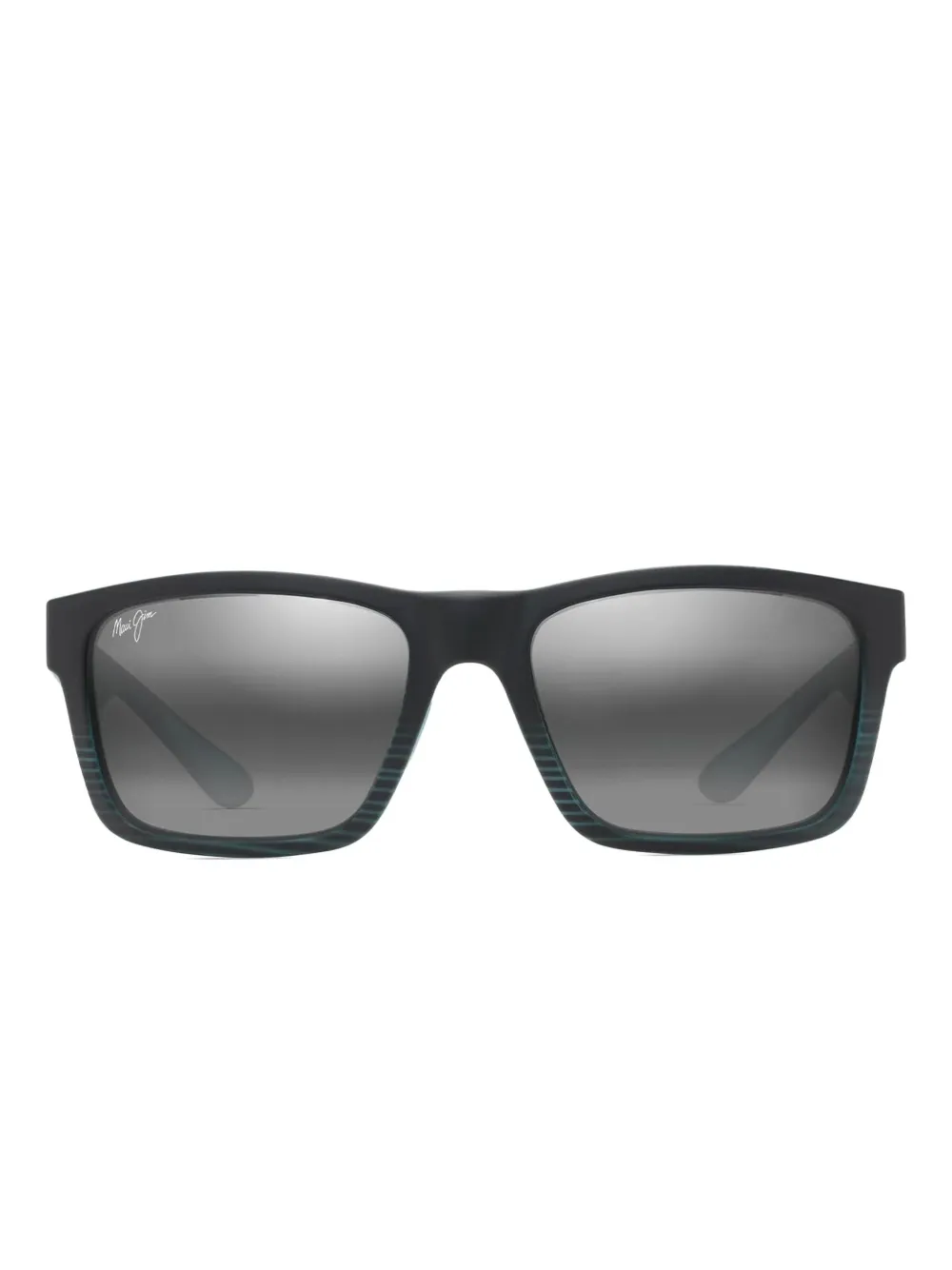 Maui Jim The Flats Mj 897-02 Square Polarized Sunglasses In Black