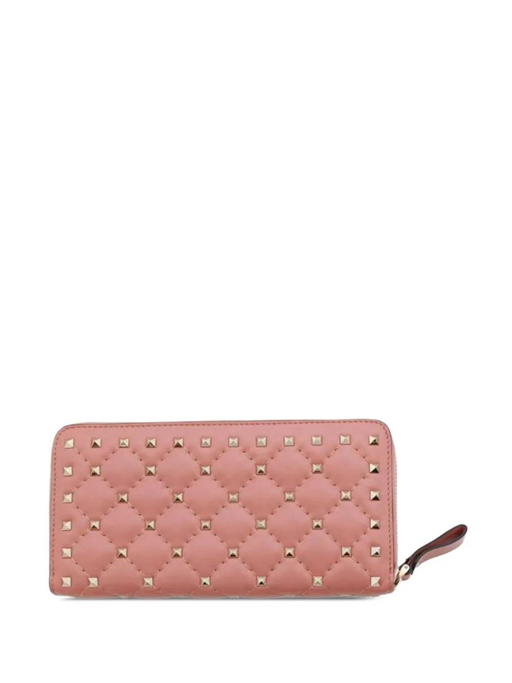 Valentino Garavani Pre-Owned 2018-2025 Lambskin Rockstud Spike Heart Zip Around Wallet long wallets | Image 2
