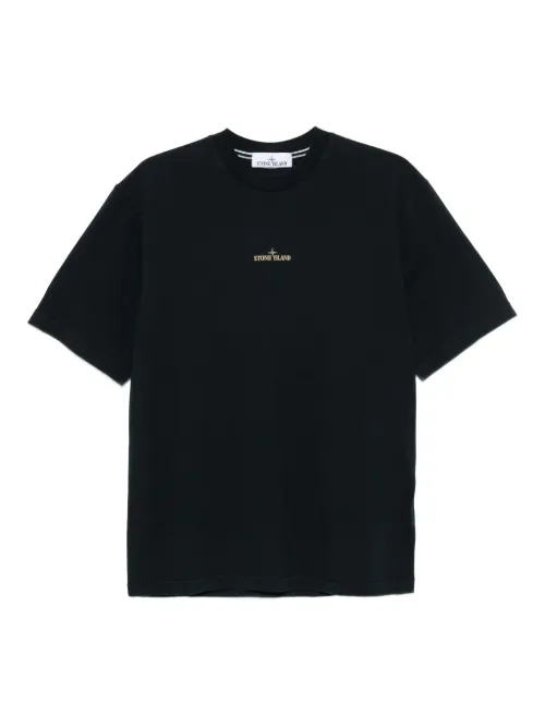 T-shirt en coton à logo brodé - Stone Island - Modalova