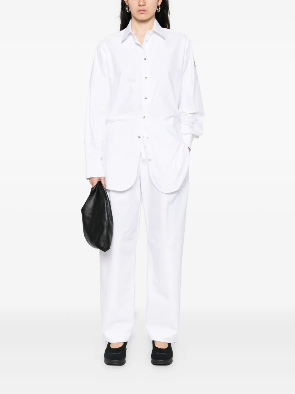 Moncler Katoenen Oxford shirt Beige
