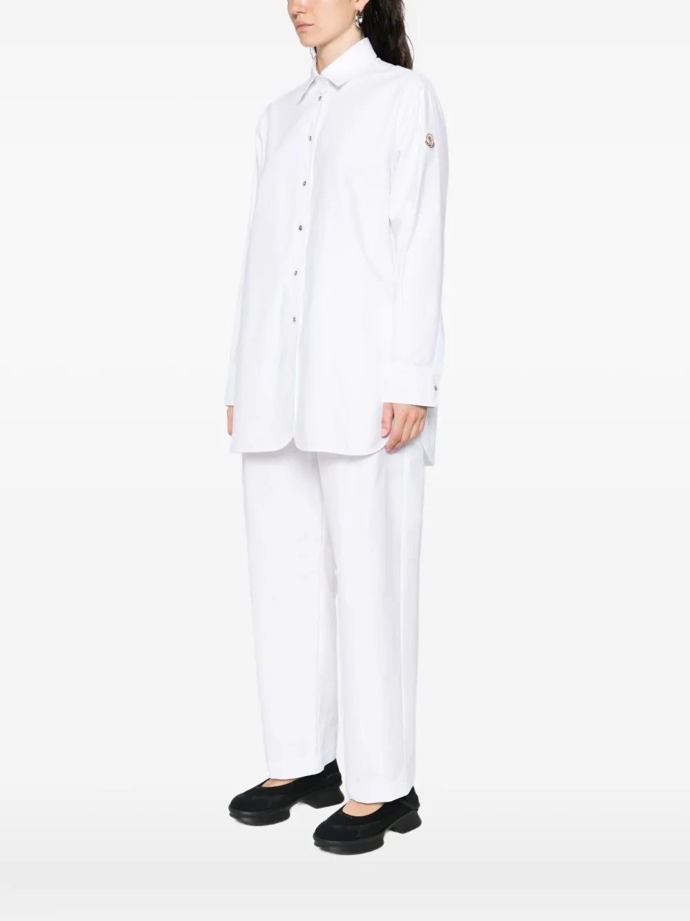 Moncler Katoenen Oxford shirt Beige