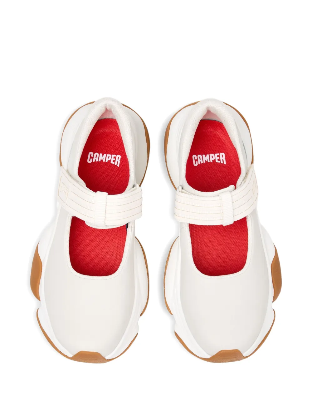 Camper Leren sneakers met bandje Wit