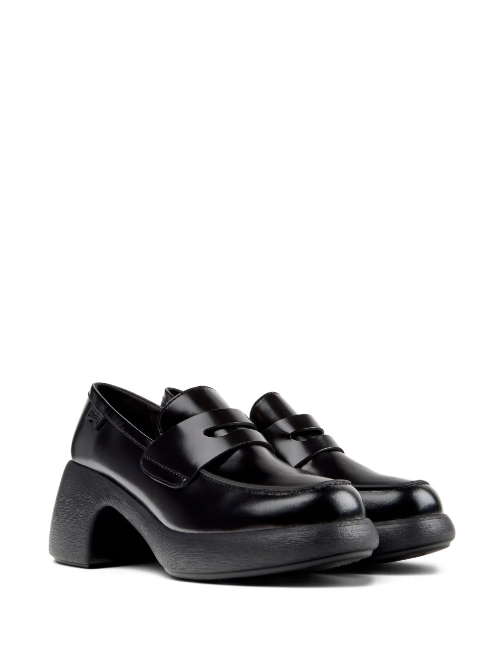 Camper Thelma 67mm loafers met plateauzool - Zwart