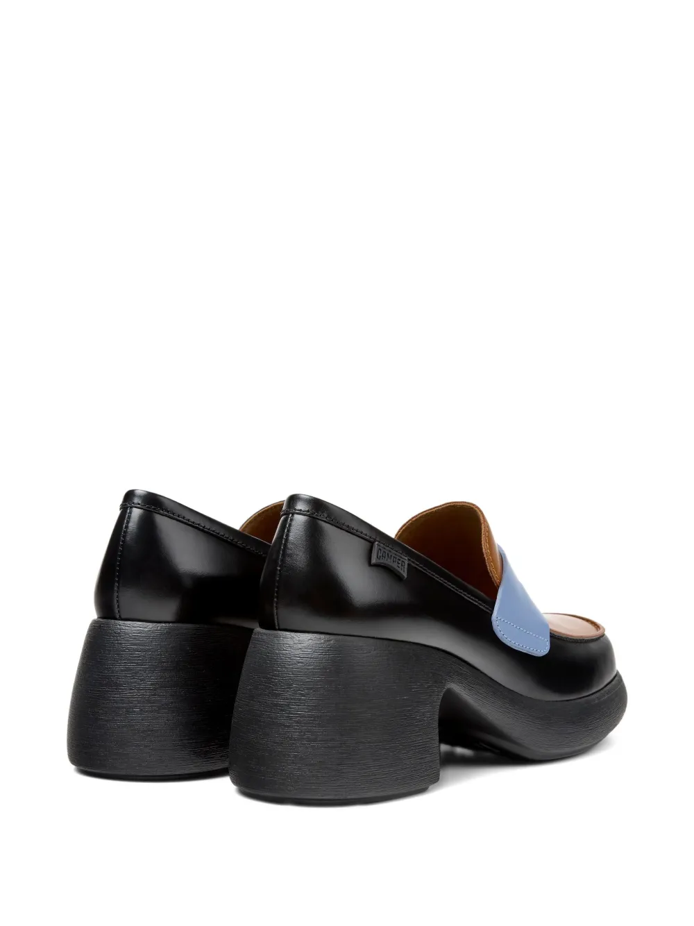 Camper Twins leather platform loafers Black
