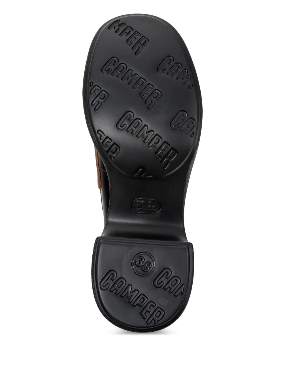 Camper Twins leather platform loafers Black