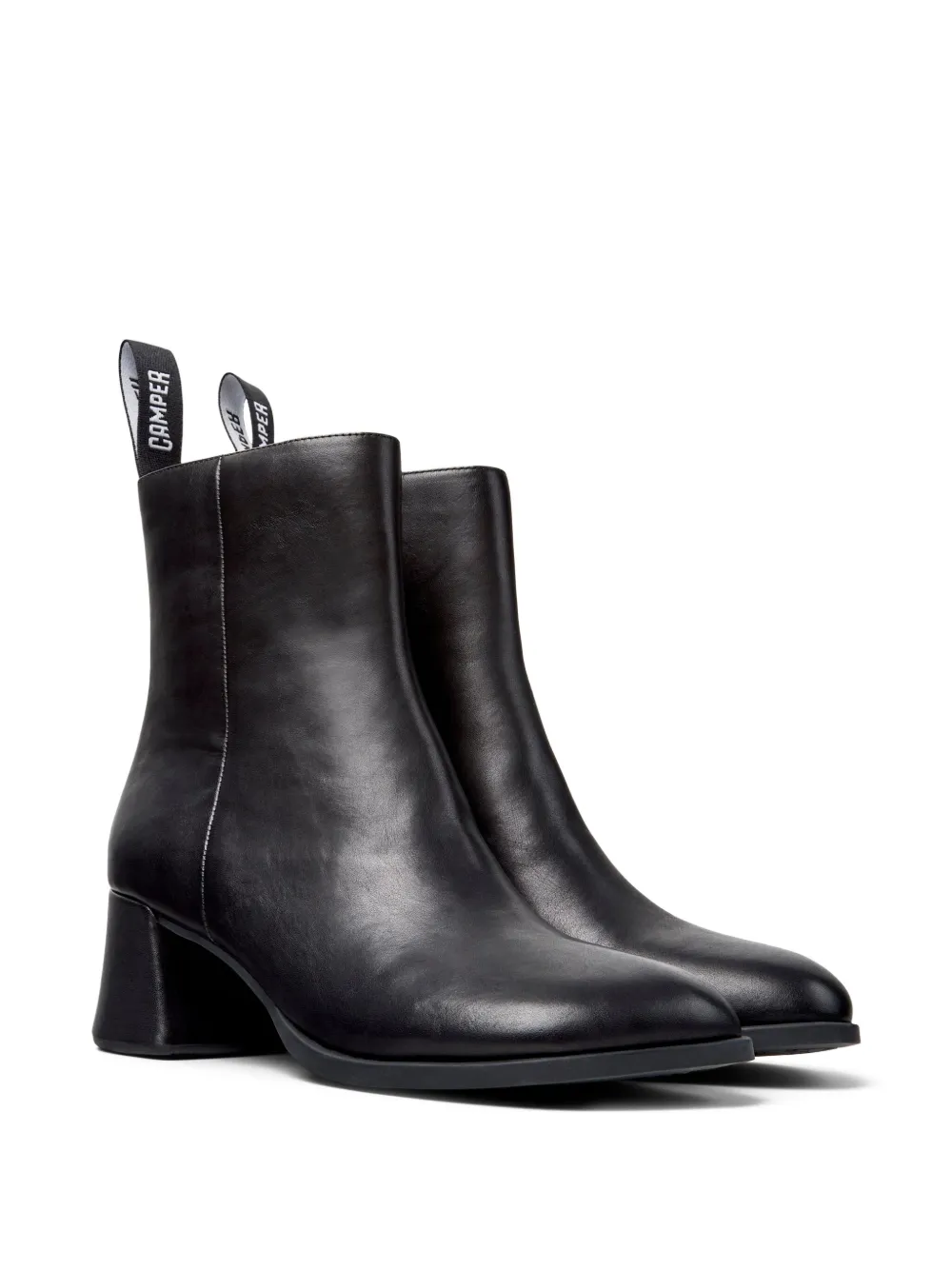 Camper 65mm Kora Leather Block-heel Ankle Boots In Black