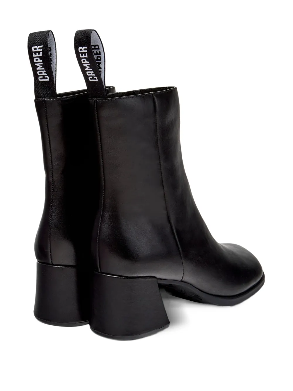 Camper 65mm Kora Leather Block-heel Ankle Boots In Black