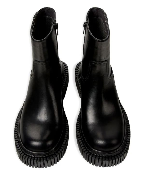 CAMPER 黒 レザー ジップブーツ Camper ジップ ブーツ | ブラック | FARFETCH JP