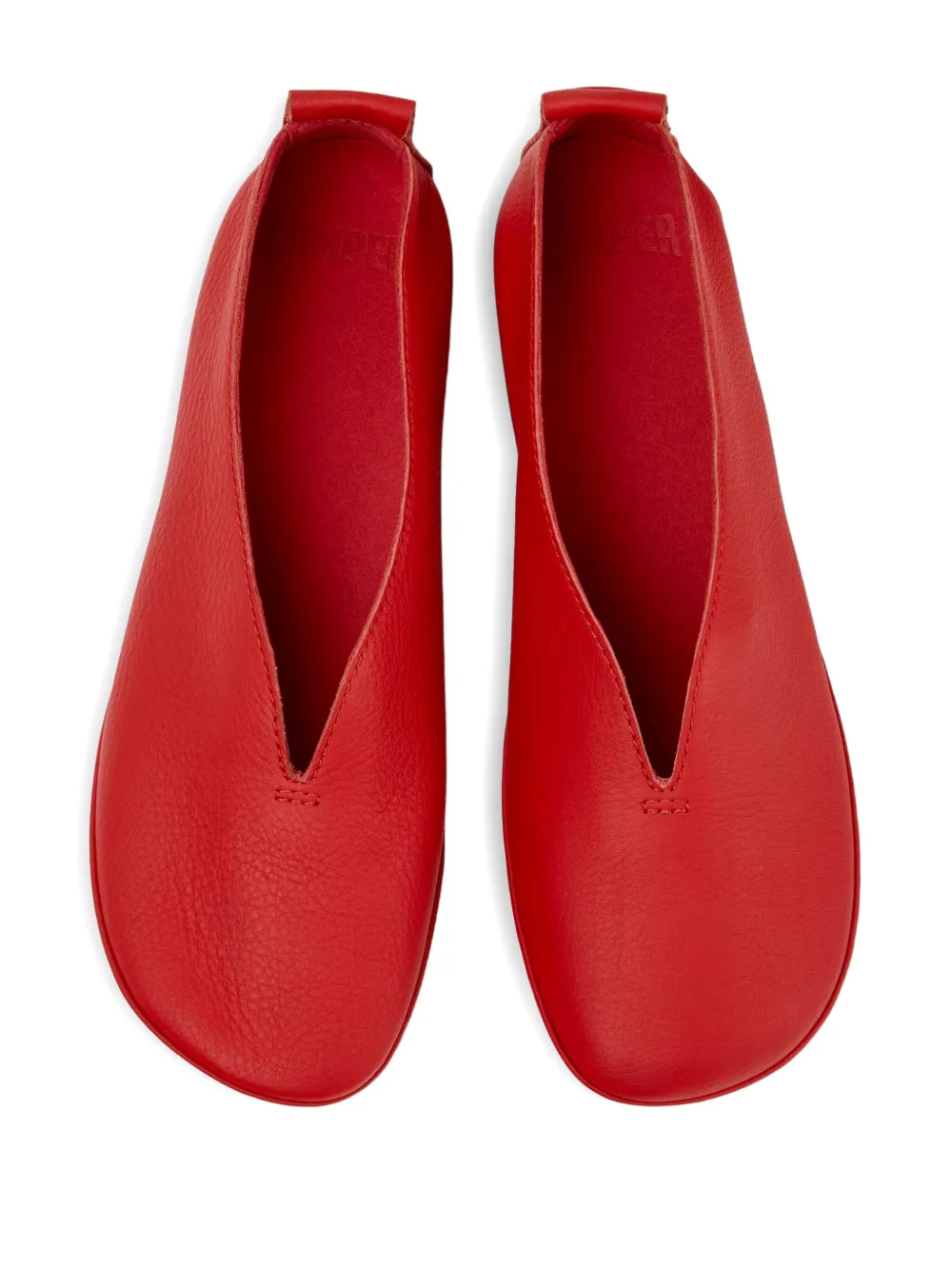 Camper Nina Leather Ballet Flats In Red
