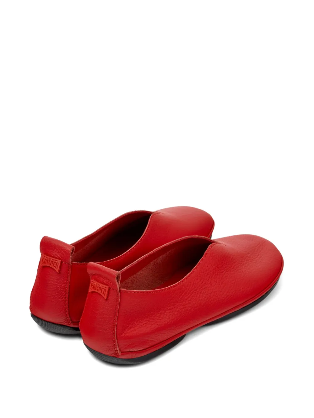 Camper Nina Leather Ballet Flats In Red
