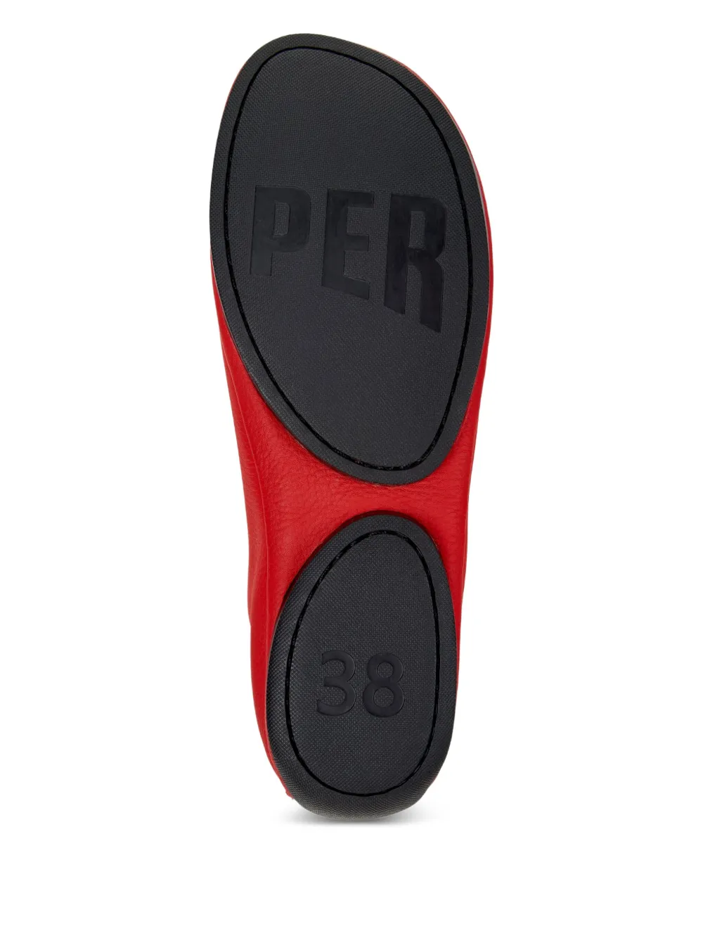 Camper Nina Leather Ballet Flats In Red