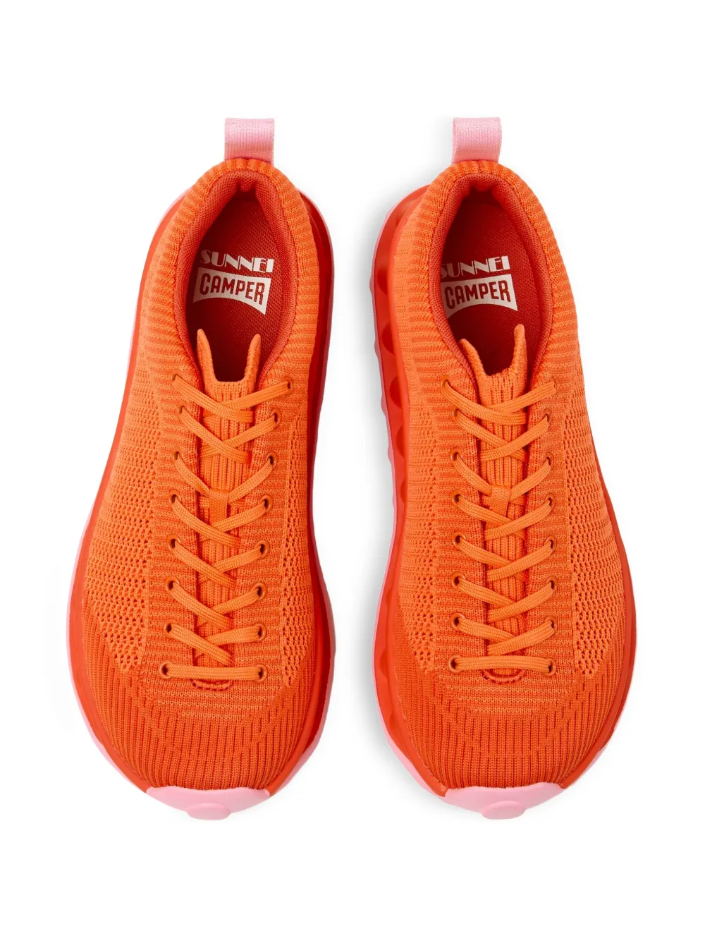 Camper x Sunnei Pelotissima gebreide sneakers Oranje