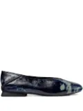 Camper Casi Myra leather tie-dye flat pumps - Black