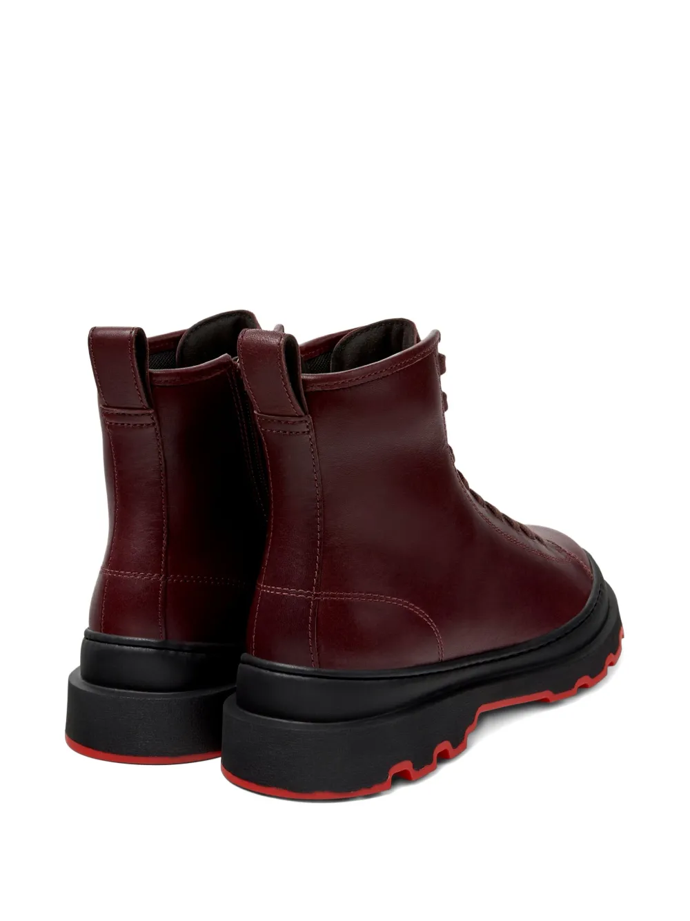 Camper Brutus Lace-up Combat Boots In Red
