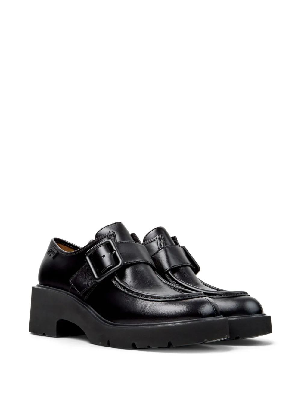 Camper 54mm Milah buckle-fastening platform monk shoes Black