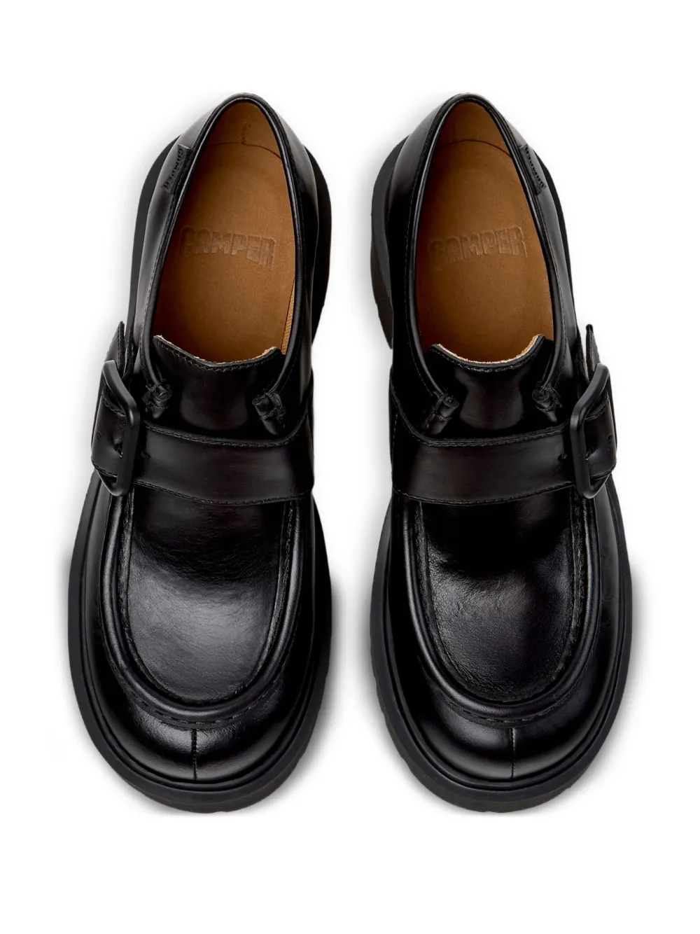 Camper 54mm Milah buckle-fastening platform monk shoes Black