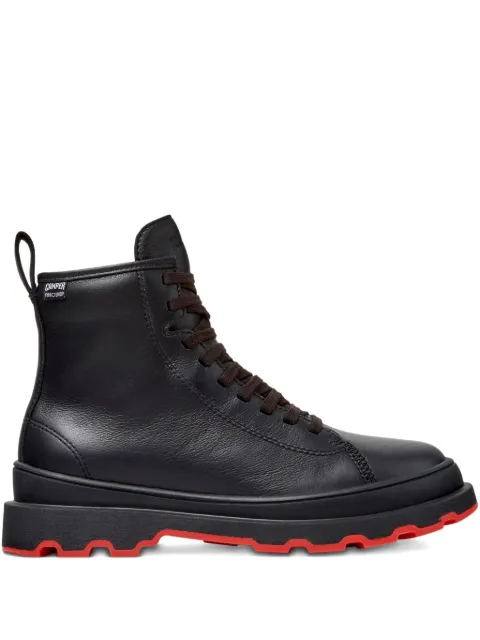 Camper lace-up leather combat boots