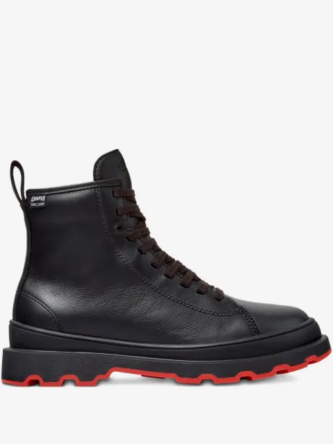 Camper lace-up leather combat boots