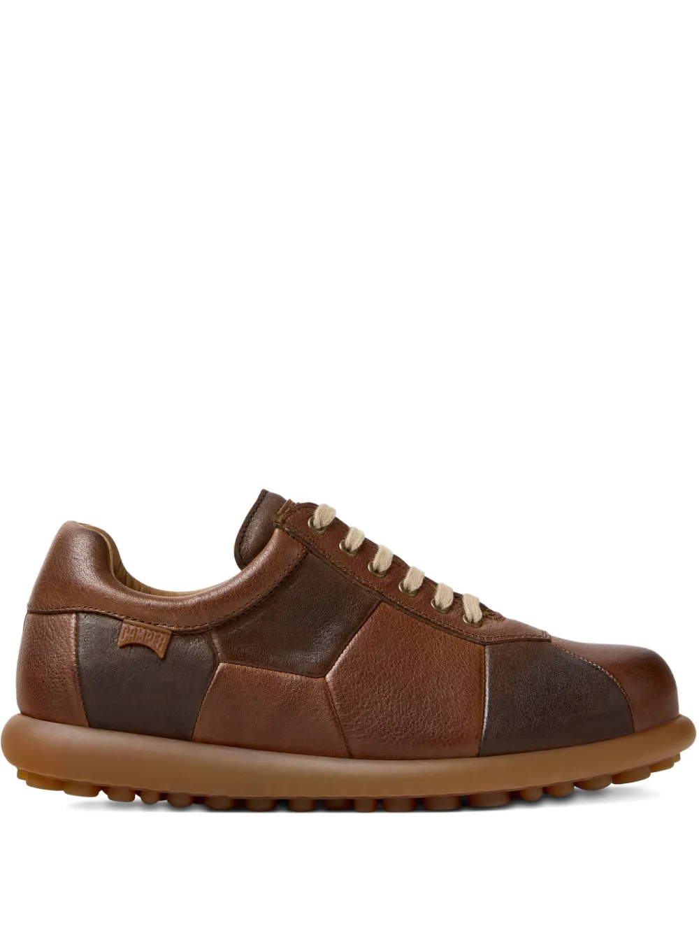 Camper Pelotas Twins leather panelled lace-up sneakers Brown